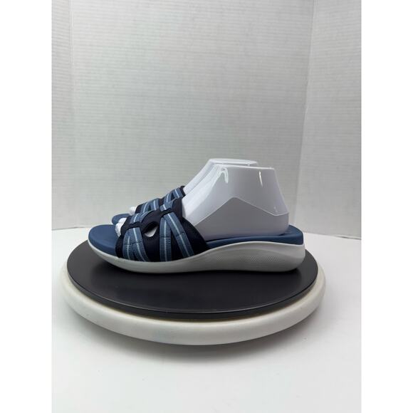 Easy Spirit Women's Size 9 Blue Wisher 2 Strappy Slide Slip On Comfort Sandals - Picture 2 of 14